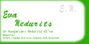 eva medurits business card